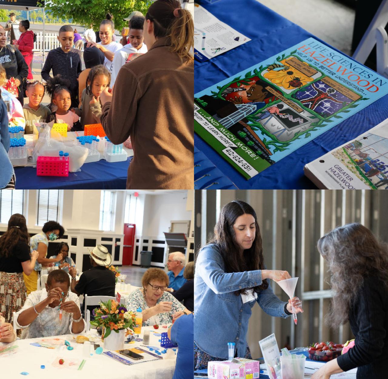 a collage of images from events in greater hazelwood